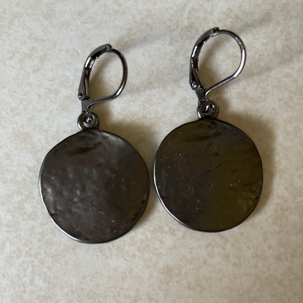 Blackish grey boutique earrings